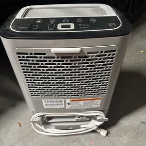 Compact Gray Dehumidifier